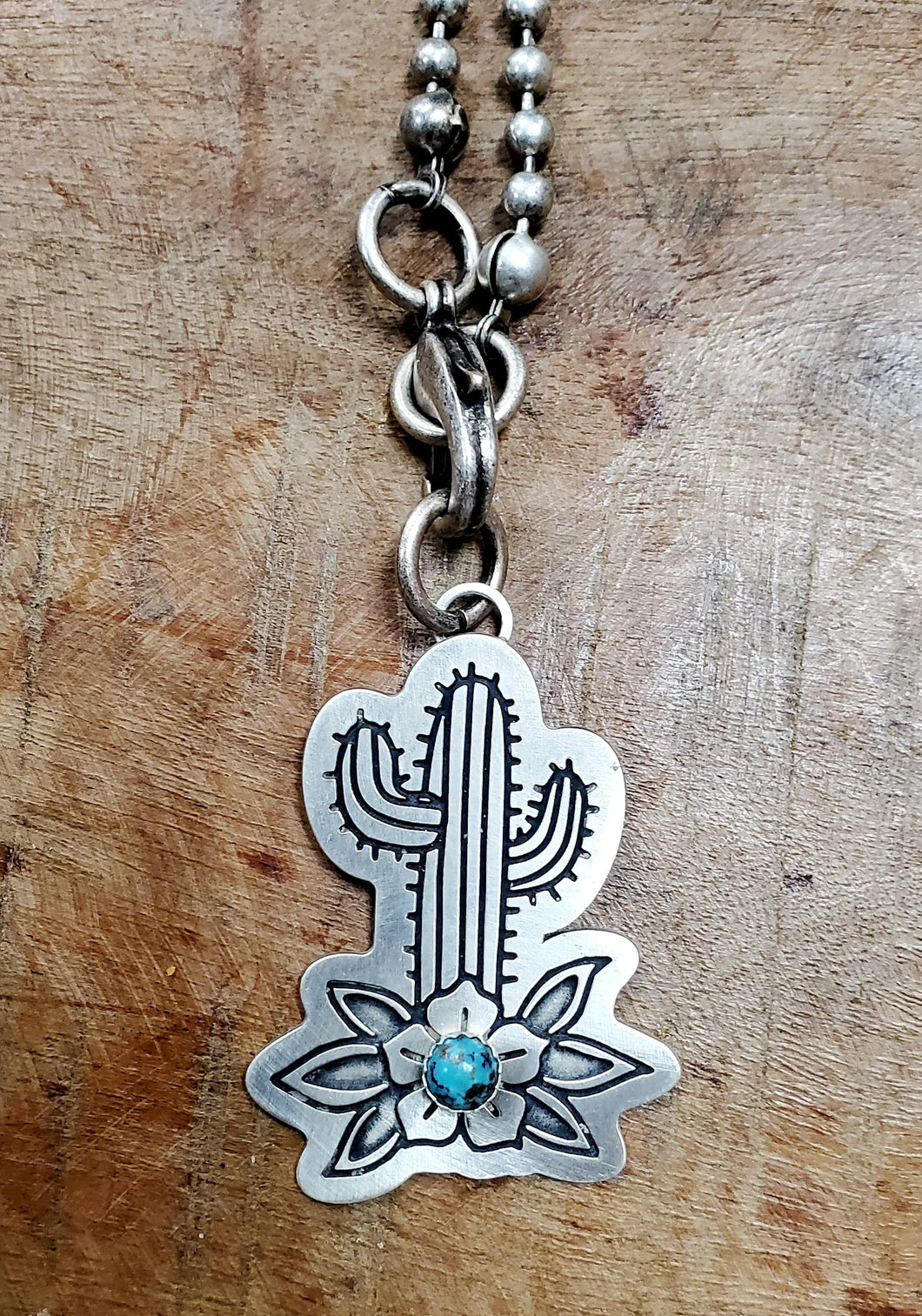 Cactus - Sterling Silver Pendant Necklace