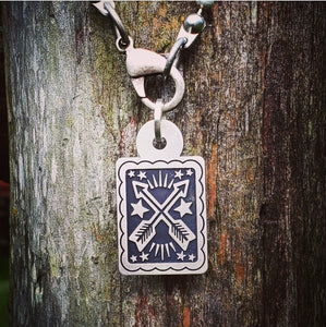 Crossed Arrows - Sterling Silver Pendant Necklace