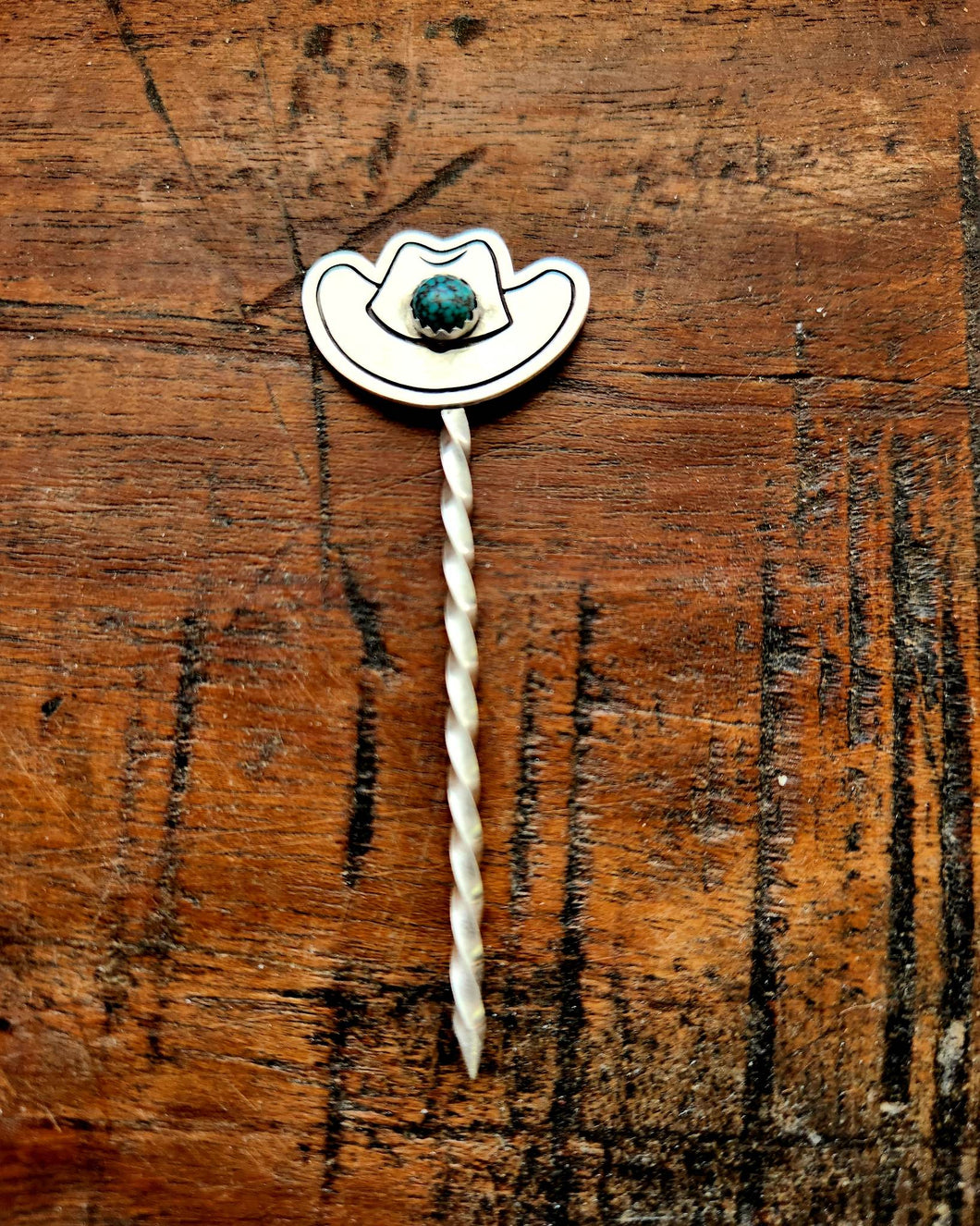 Sterling Silver Cowboy Hat Toothpick/Hat Pin