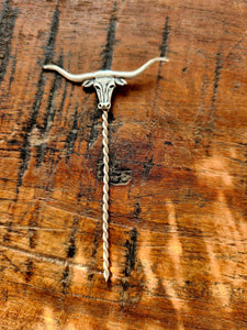 Sterling Silver Longhorn Toothpick/hatpin