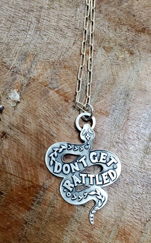 Don't get Rattled - Sterling Silver Pendant Necklace